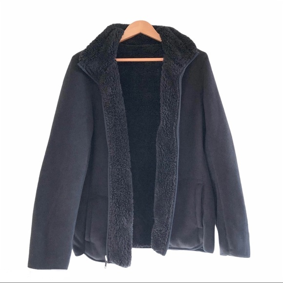 ๐ 6/$60, Weatherproof Faux Shearling, Reversible, Black Jacket, Pockets, XXL - Picture 2 of 13